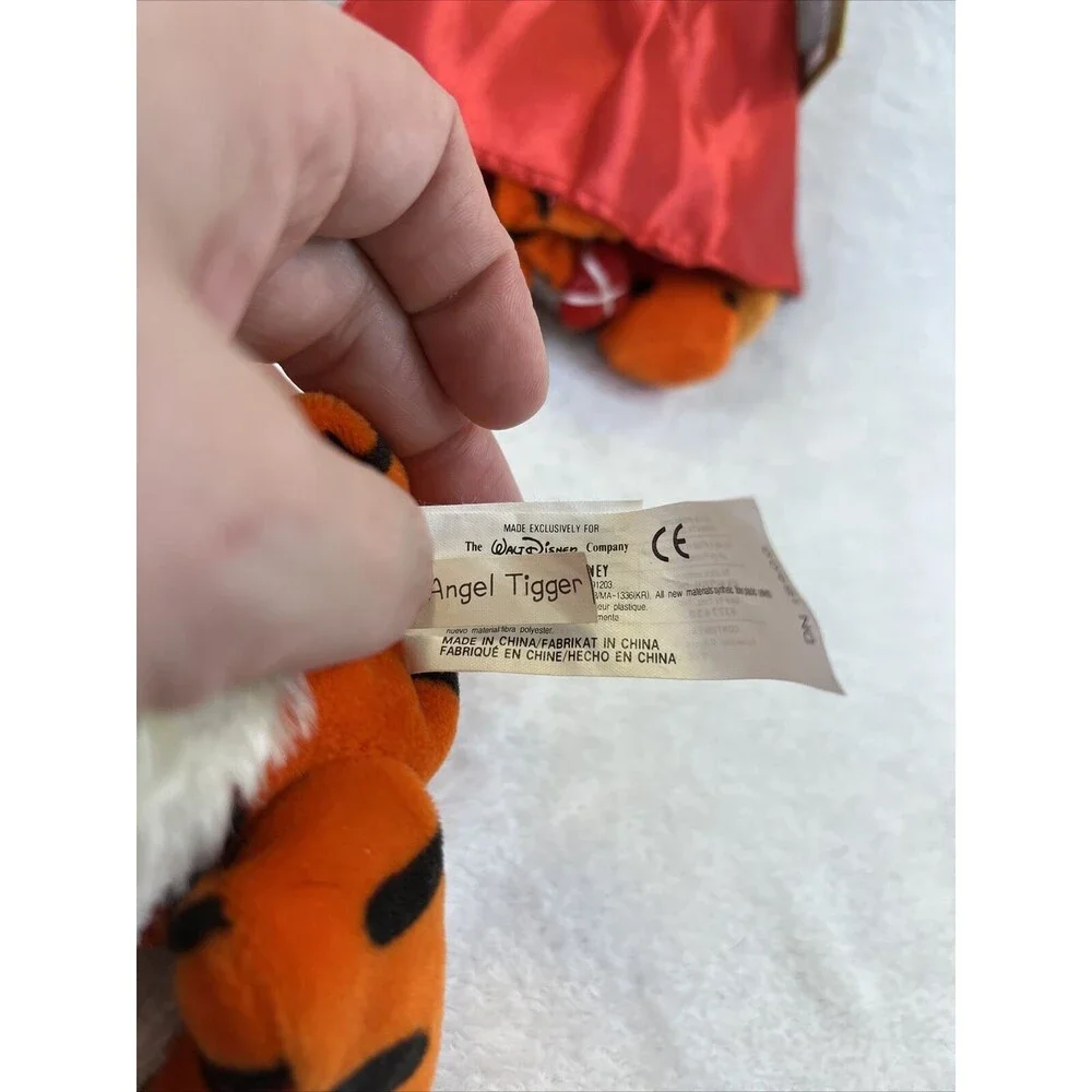 Disney Store 9” Tigger Bean Plush Angel & Devil‎ Halloween Lot Of 2